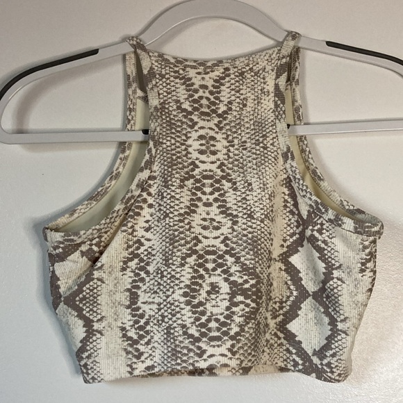 Beach Riot Anna tank reptile cream/gray snake print small - Picture 10 of 12